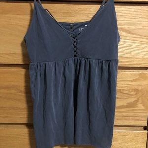 Grey babydoll tank top